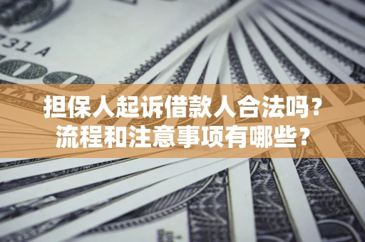 北京担保人起诉借款人合法吗？流程和注意事项有哪些？